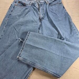 Levis 550 Relaxed Fit Jeans Light Wash Denim Men 38x29 Classic Grunge Minimalist